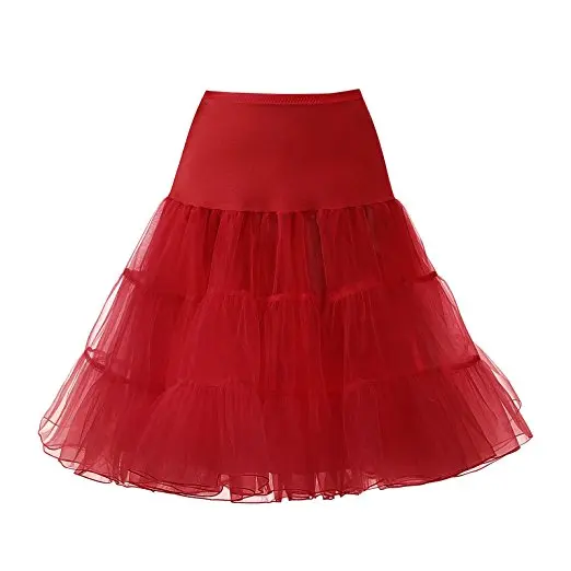 

Women's 1950s Vintage Petticoat Skirts Cheap Crinoline Underskirt Knee Length