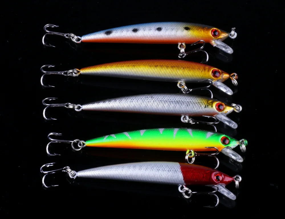 56 шт. гольян набор Crankbait смешанные размеры рыболовных приманок искусственные