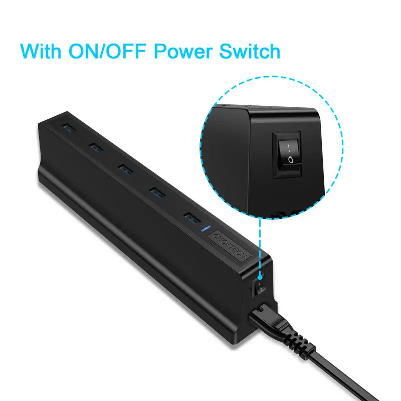 90 Вт QC 3.0 Fast Station Desktop Charge 5 портовый USB Зарядное Устройство Зарядка для Док Адаптер