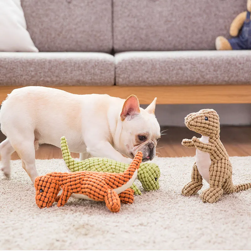 Фото 1 шт. динозавров Форма домашних собак игрушки Pet Puppy Чу скрипучий плюшевые 1 шт. динозавров Форма домашних собак игрушки Pet Puppy Чу скрипучий плюшевые