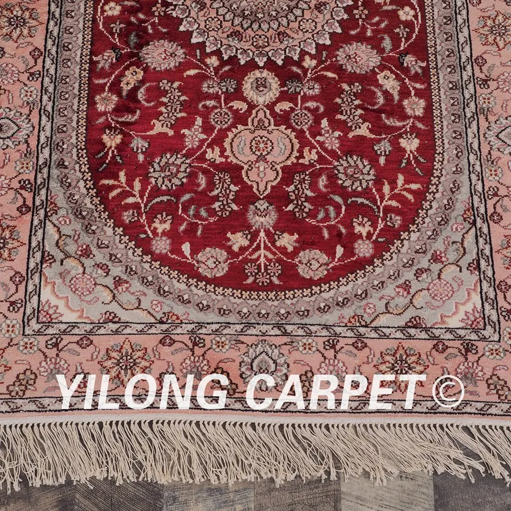 YILONG 2 5 'x 4' классический персидский медальон шелковый ковер ручной работы