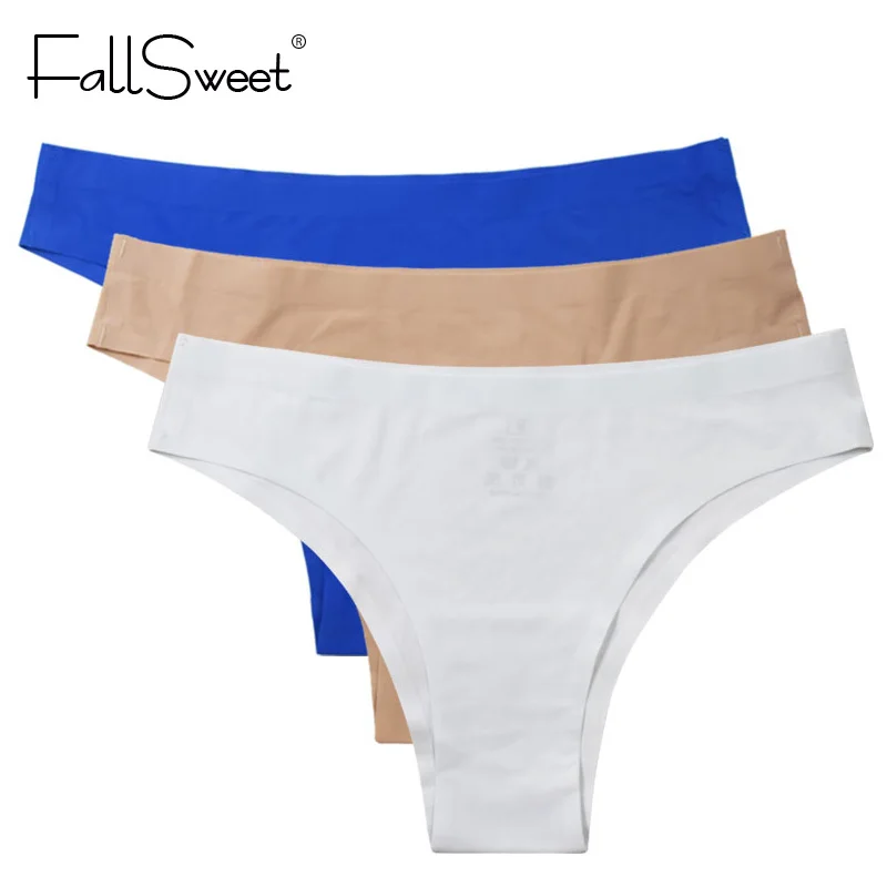Женские трусики стринги FallSweet удобные однотонные бесшовные с низкой посадкой