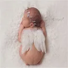 Крылья из перьев для новорожденных, мягко Поющие крылья из ангельских перьев, поддерживающие крылья для новорожденных
