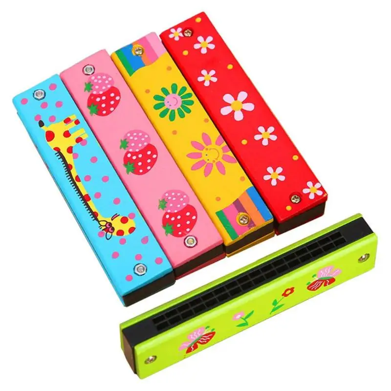 Цветная деревянная гармоника для детей музыкальные инструменты игрушки