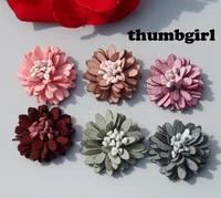 30pslot 2 3cm mini fabric flowers for girls kids hair accessories corsage and hairband diy material