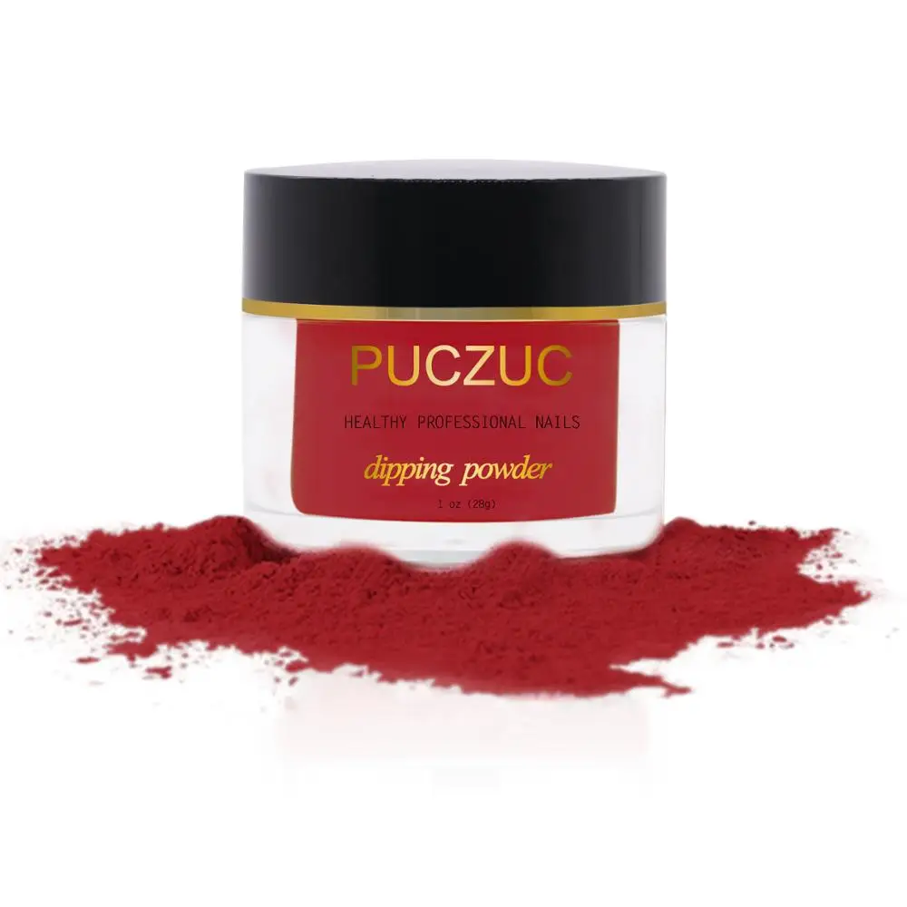 P003-1OZ PUCZUC 1 OZ Full Set Dipping Powder Base Top Coat Kits DIY Dip Nail Powder Manicure Set Brush Saver Powder - Цвет: P003-1OZ