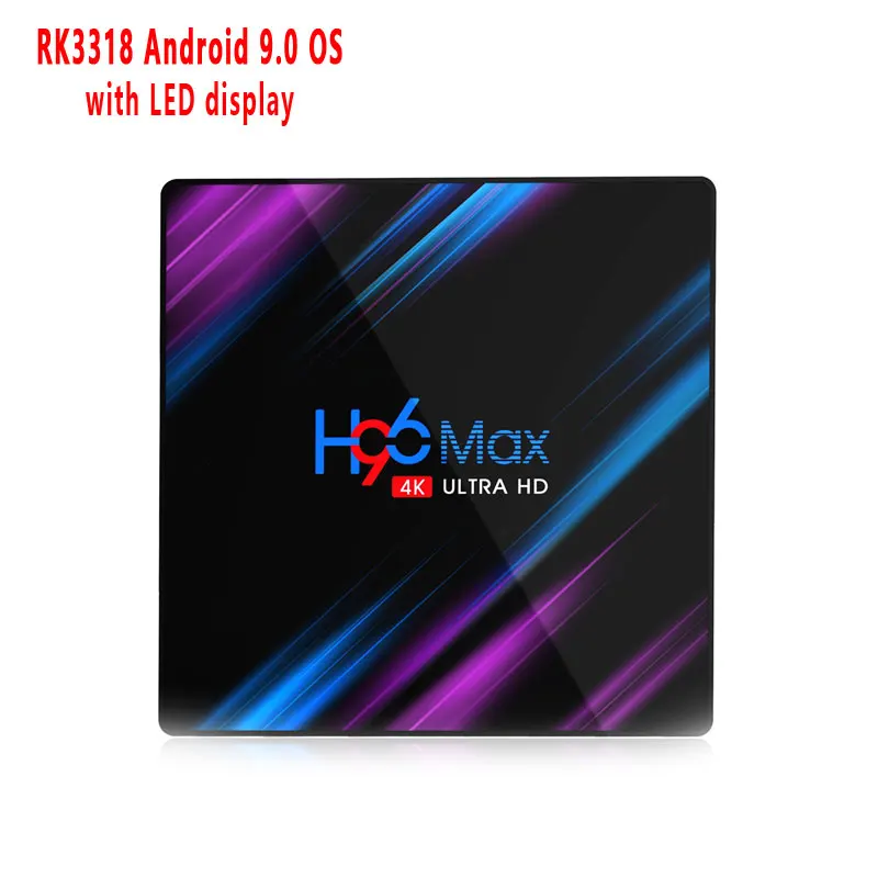 H96 MAX Android 9 0 Смарт ТВ коробка 4 Гб 64 2 4G/5G WiFi Rockchip RK3318 четырехъядерный телеприставка