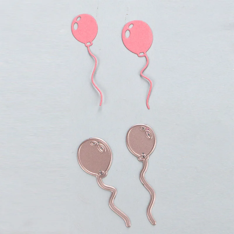 2pcs balloon DUOFEN металлические режущие штампы с днем рождения торт вырез кружева тиснение Трафарет DIY скрапбук бумажный альбом Новинка - Цвет: 2pcs balloon