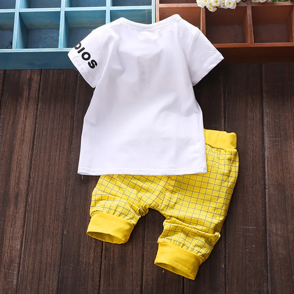 Hot Sale Baby Boy Clothes Brand Summer Kids Sets T-shirt+Pants Suit Star Printed Newborn Sport Suits |