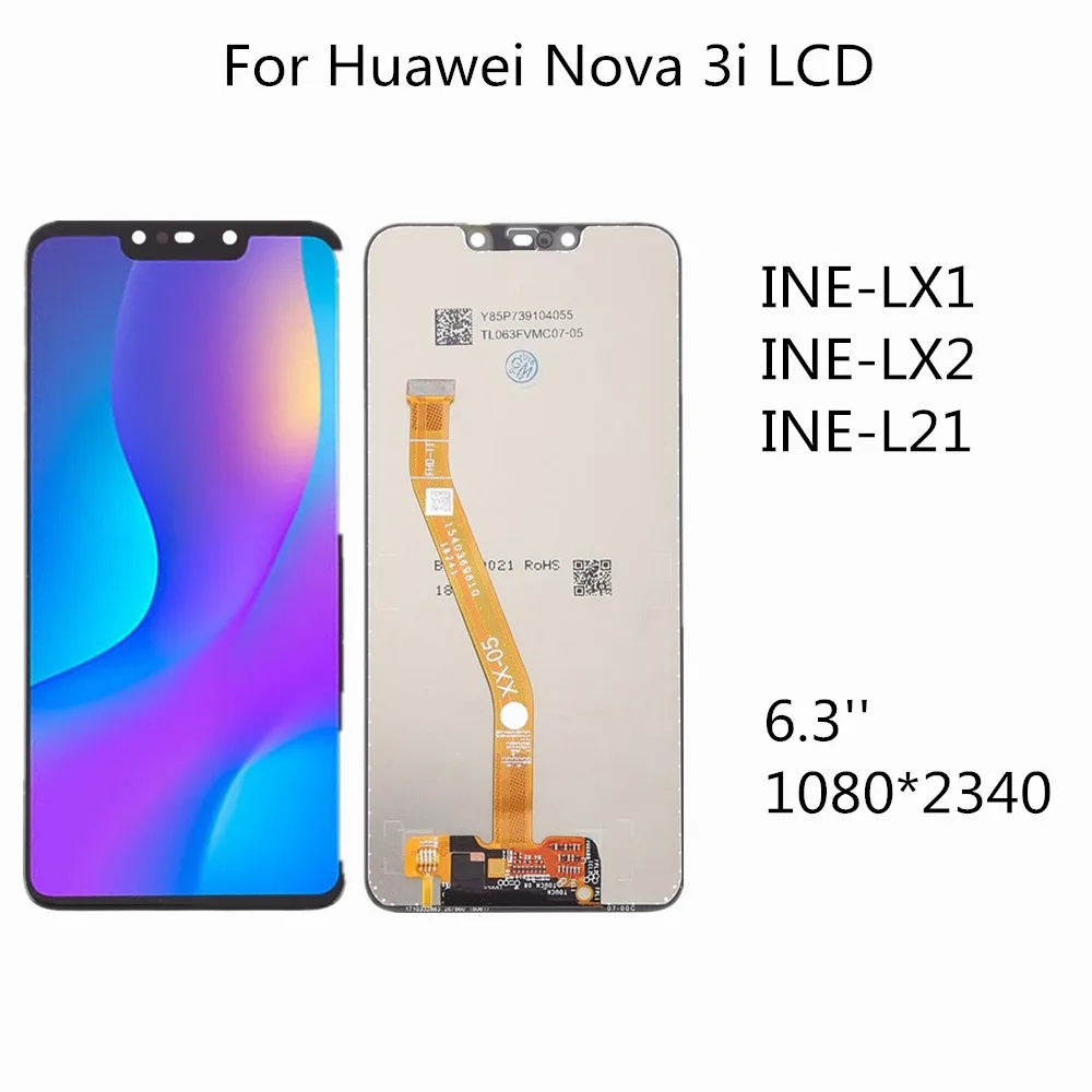For Huawei Nova 3 LCD Display Touch Screen PAR LX1 LX9 3i INE LX2 L21 3e ANE LX3 L23 Nova3 | Мобильные телефоны и