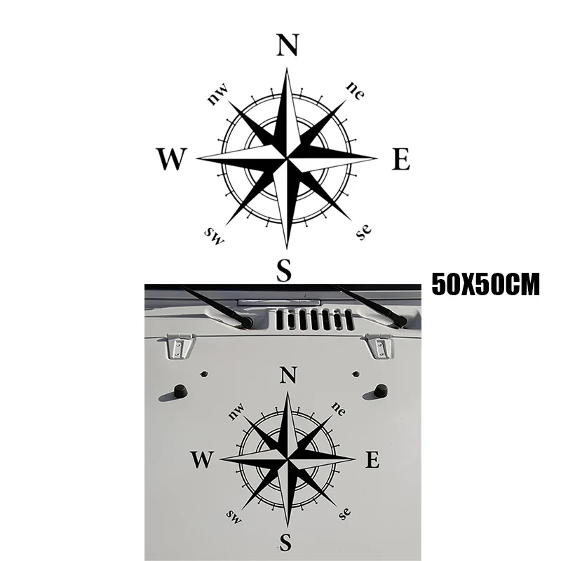 

Hood Car Sticker Compass Totem Decal Vinyl Bonnet Stickers For Renault Clio Peugeot 406 Golf 6 Car Accessories Free Shipping
