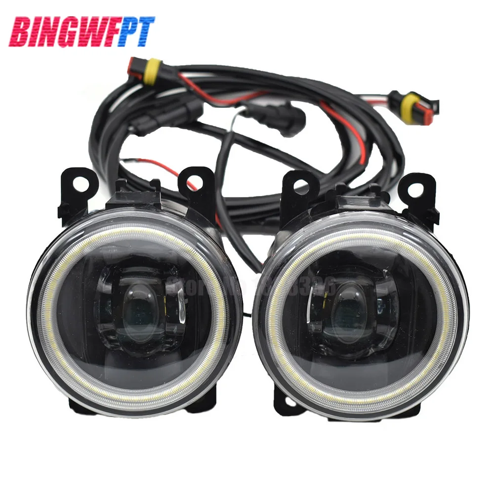 2x светодиодный противотуманный светильник дневной ходовой Angel Eye для Ford Fiesta 2001 2015