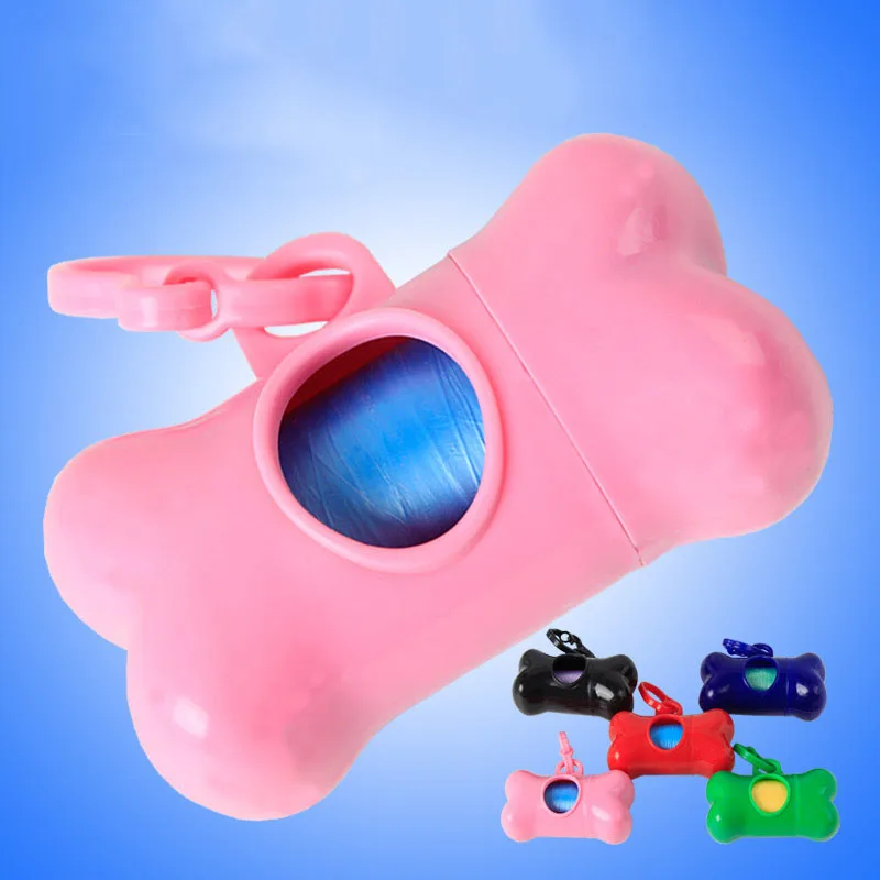 Милые в форме костей и капсул дозаторы для мешков домашних животных с 1 рулоном