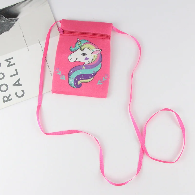 Cute Unicorn Coin Wallet Baby Girls Handbag Coin Purse Children Kids Mini Sling Crossbody Bags Cartoon Princess Bag Gift