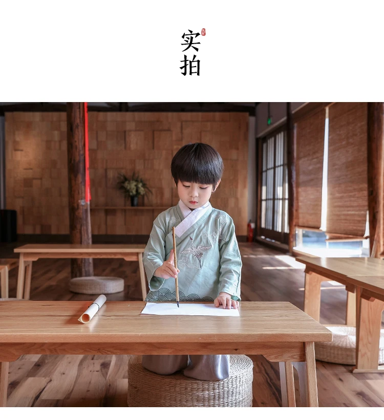 Китайский Hanfu Одежда для мальчиков в китайском стиле для детей, костюм для китайского народного Костюмы Летняя Детская древний Феи в Корейском стиле династии Тан Цин Hanfu DQS1433