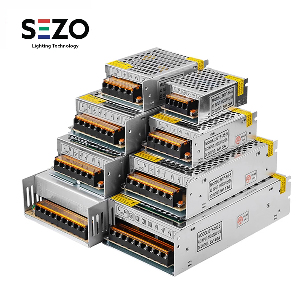 5V Power Supply 2A/3A/4A/5A/8A/10A/12A/20A/30A/40A/60A Switch Transformers Adapter WS2812B WS2801 SK6812 SK9822 LED Strip | Освещение