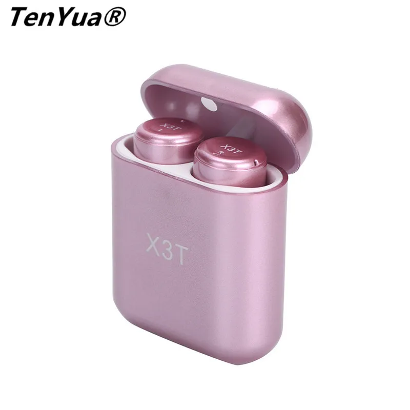 TenYua TWS X3T Беспроводные Bluetooth 4 2 наушники гарнитура с зарядным устройством бас X1T X2T