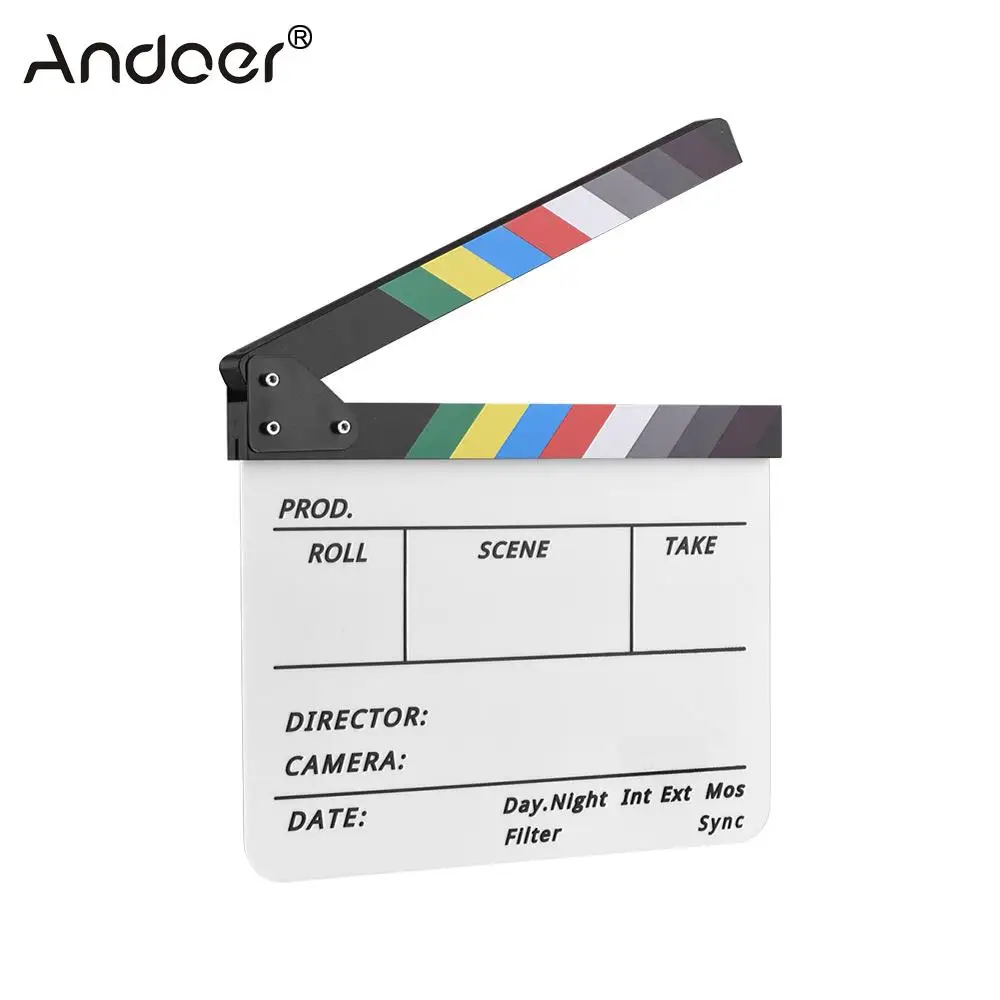 Andoer режиссерская кино Clapboard Кино ТВ резка экшн-сцена Хлопушка доска с маркером