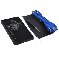 aluminum metal usb 3 0 external hdd caddy 2 5 inch sata external case hdd hard drive case for laptop computer up to 5gbps