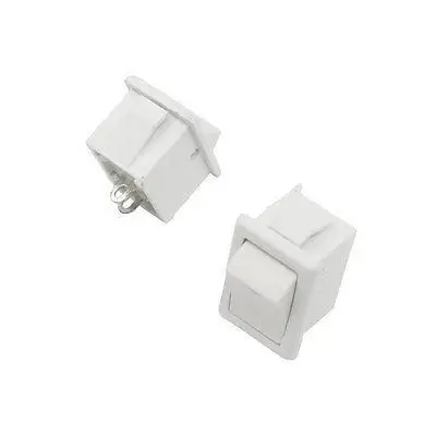 10 шт. 2 Pin SPST вкл/выкл кулисный переключатель AC 6A 250 В Белый Qrqxs|Выключатели| |