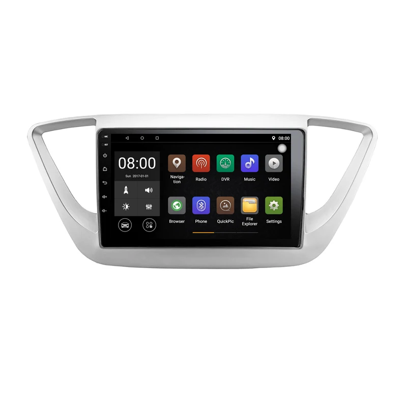 Автомобильный DVD-плеер с GPS-навигацией Android 9 1 для Hyundai Verna Solaris Accent 2017 2018 Wifi 3G Радио