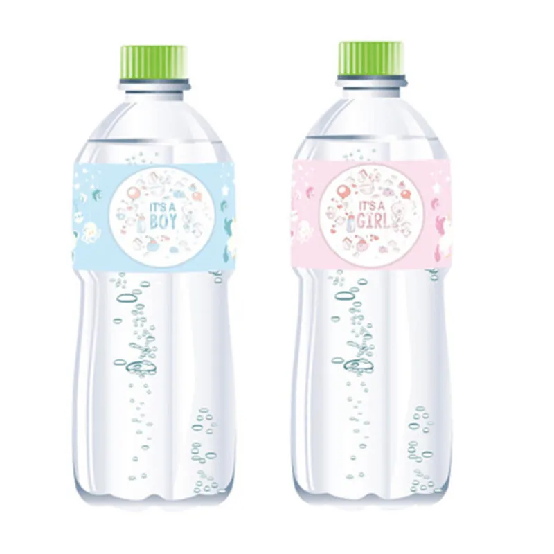 12 шт. в упаковке Пол раскрыть бутылка минеральной воды наклейки детского дня