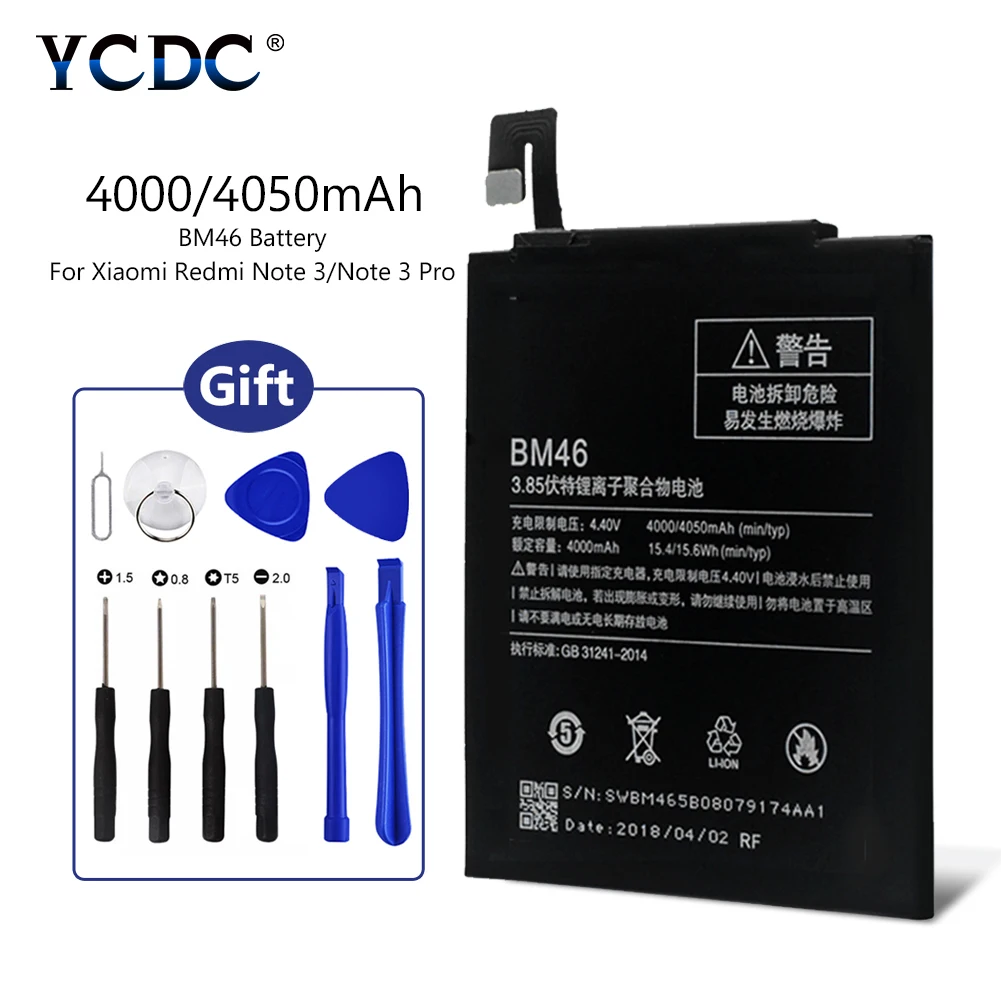 BM46 and Tools BM33 BM34 BM46 BM47 Lipo Батарея 3,84 V-3,85 V 3010 3090 3030 3120 4000 4100 мАч для Xiaomi mi Note Pro 3 mi 4 3S+ инструмент для ремонта - Цвет: BM46 and Tools