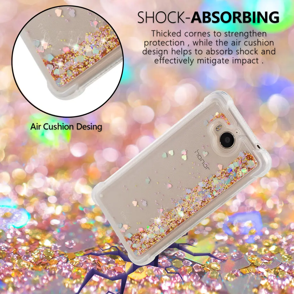 TPU Case for Huawei Y6 2017 MYA-L11 MYA L11 L41 Dynamic Flow Liquid Flash Crystal Clear Back Cover Nova Young MYA-L41 |