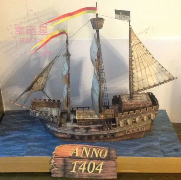 DIY Ручная работа 3D бумажной модели парусного корабля Кларка в век большой навигации в 15 век
