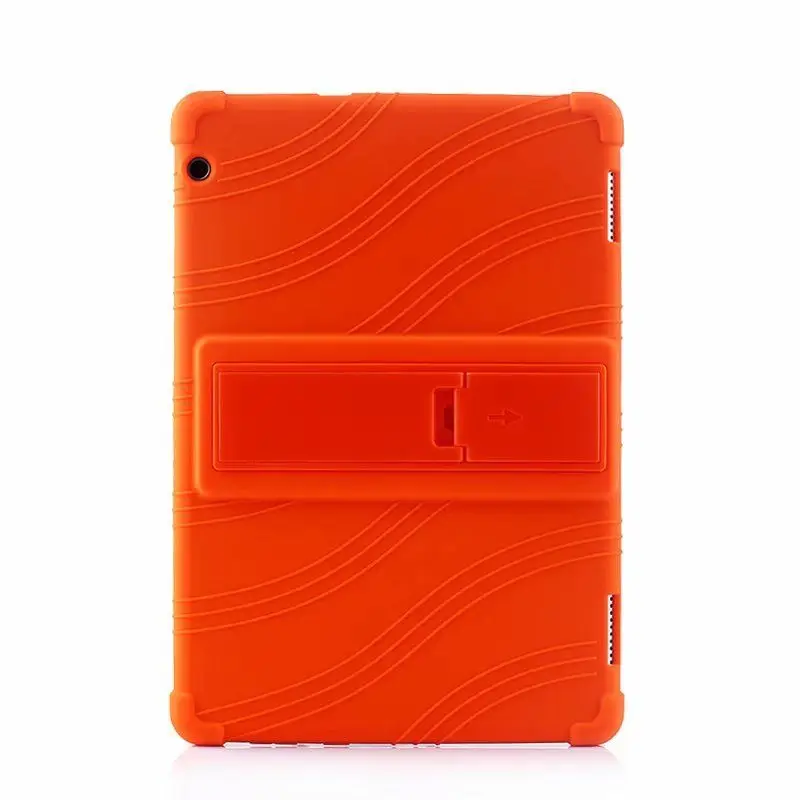 Оранжевый Противоударный силиконовый чехол для huawei mediapad T5 AGS2-W09/L09/L03/W19 10," Чехол-подставка для планшета huawei mediapad T5 10 чехол - Цвет: Оранжевый