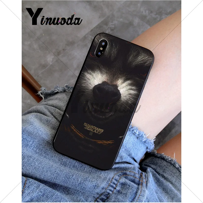 Yinuoda Guardian ракета енот Грут Treeman чехол для телефона для iPhone 6S 6plus 7plus 8 8Plus X Xs MAX 5 5S XR 11 11pro 11promax