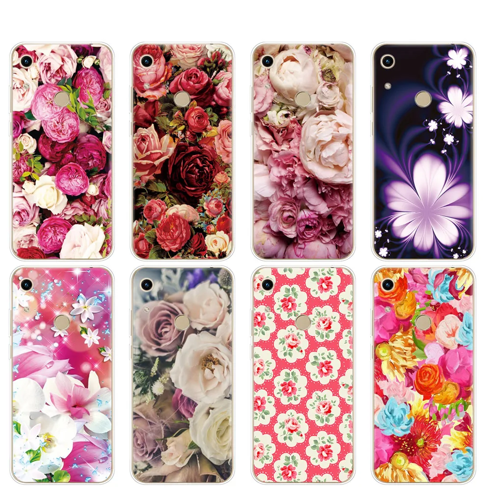 Чехол для Huawei Honor 8A PRO 8C 8X 10 i play чехол-накладка huawei Y5 Y6 Y7 Y9 2019 pro Prime Pretty pion Rose flower |