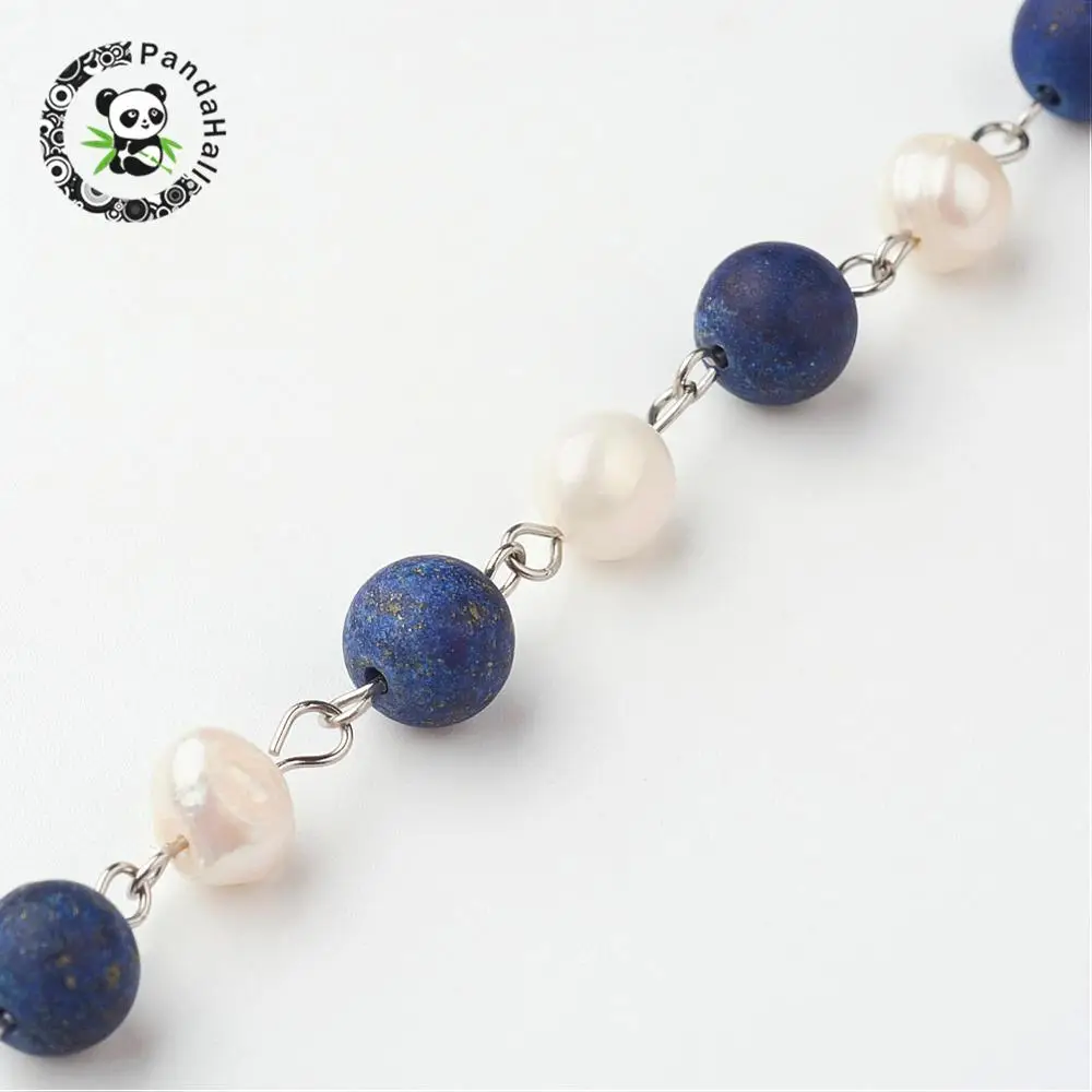 Цепочки ручной работы для изготовления ожерелий и браслетов с лазуритом