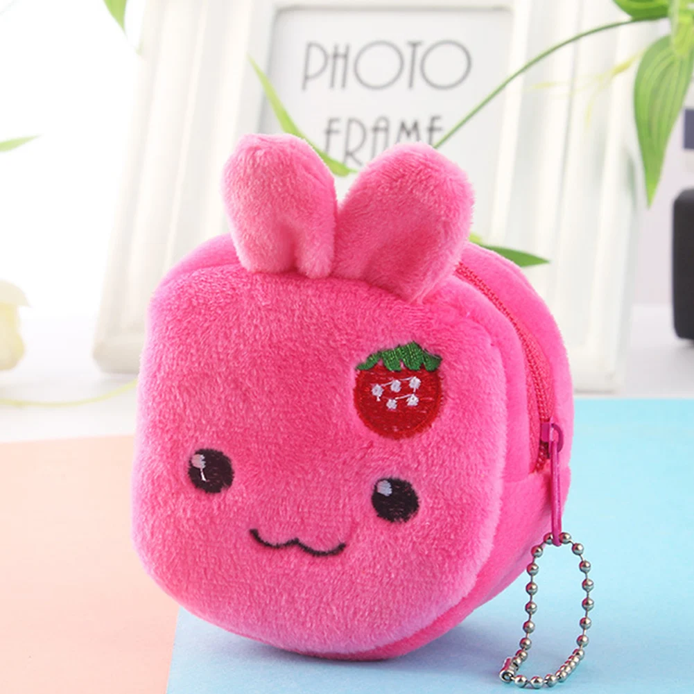 Мини мультфильм кошелек для монет мешок плюшевые стерео мягкие в подарок