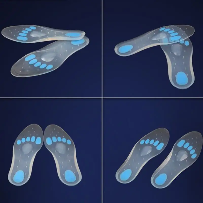 Прозрачные силиконовые стельки для обуви мягкие дышащие ног амортизирующие