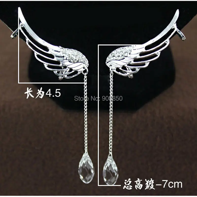 1 пара серьги в форме крыла ангела с серебряным покрытием модные ювелирные
