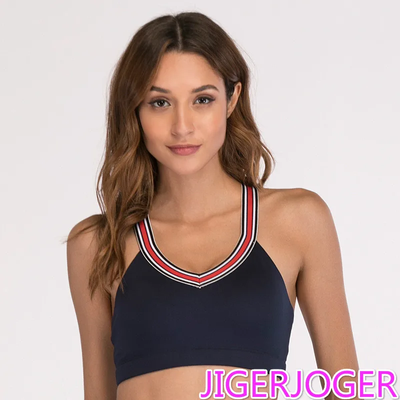JIGERJOGER новинка 2019 бюстгальтер с лямкой на шее цветным перекрещивающимся ремешком