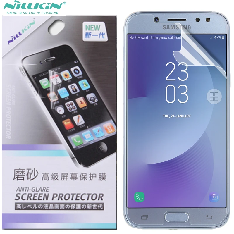 Глянцевая Защитная пленка Nillkin для galaxy j7 PRO с защитой от отпечатков пальцев, матовая защитная пленка для samsung galaxy j7 PRO
