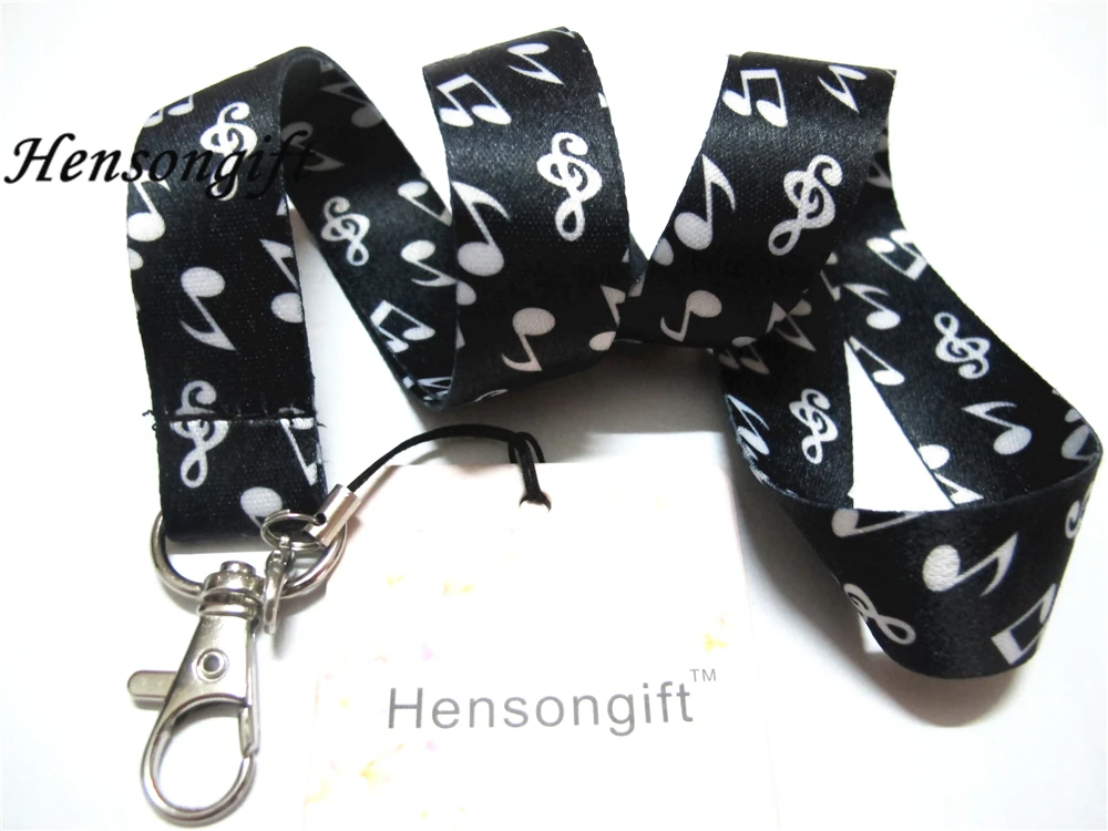 Hensongift Музыка Примечание значок шнурок для кейсг футляры для идентификационных карт точка Примечание шеи ремни для вечерние