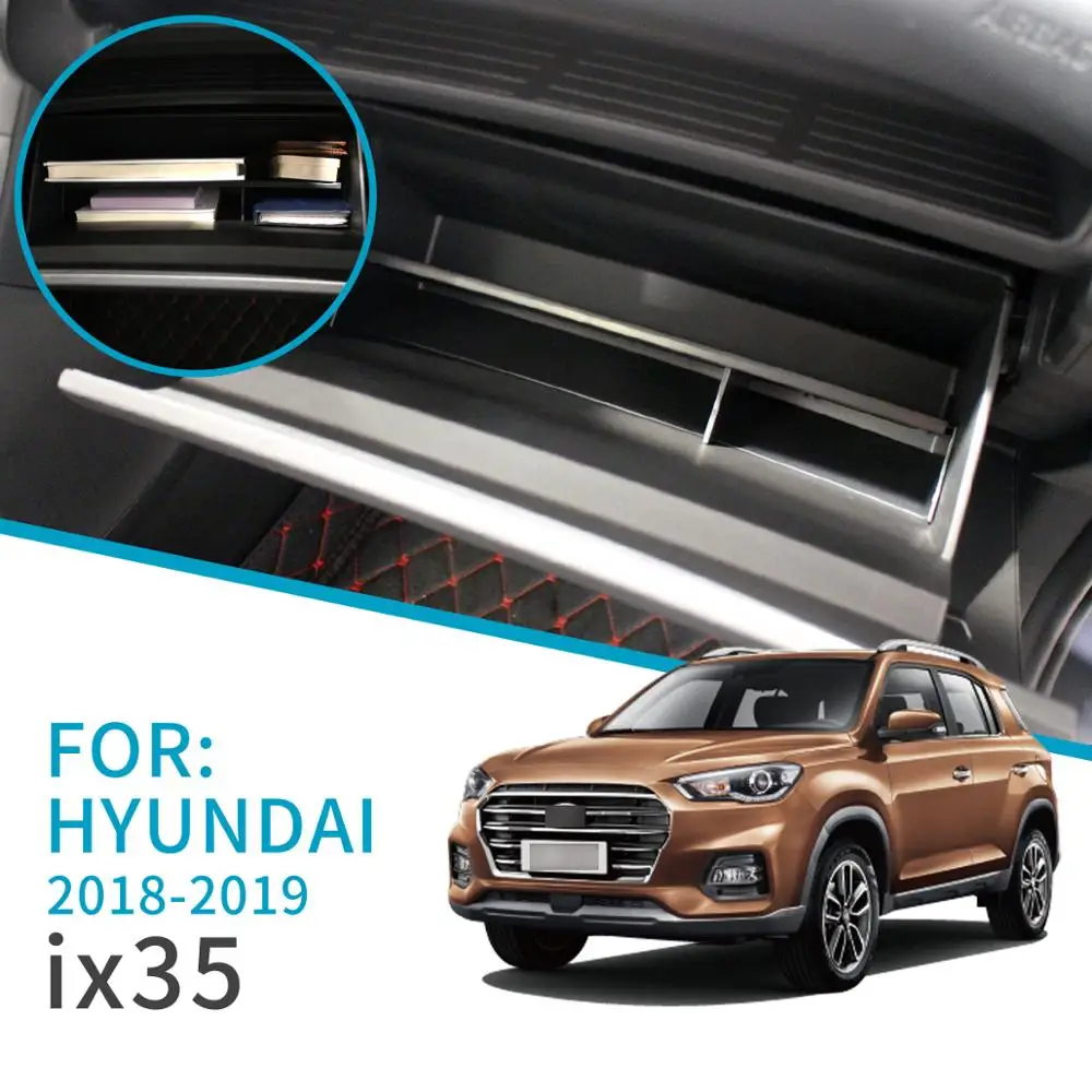 Smabee Car Glove Box Interval Storage Box For Hyundai ix35 Interior Accessories Console Tidying Storage Box