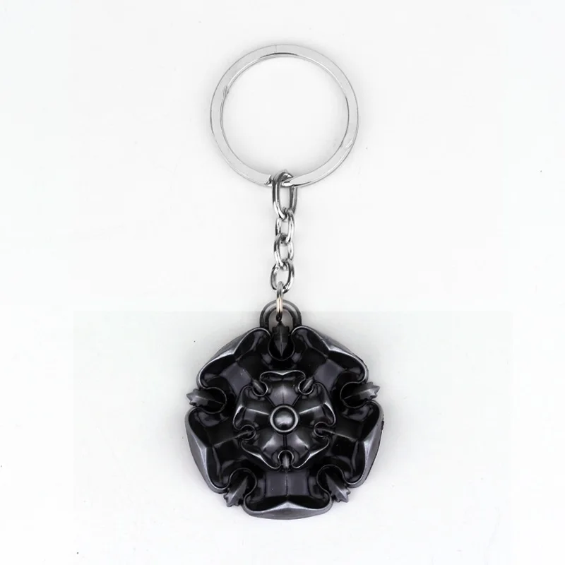 Silver Игра престолов House Stark Baratheon Lannister Targaryen Arryn Tully Martell Tyrell Greyjoy брелок для ключей со значком - Цвет: Silver
