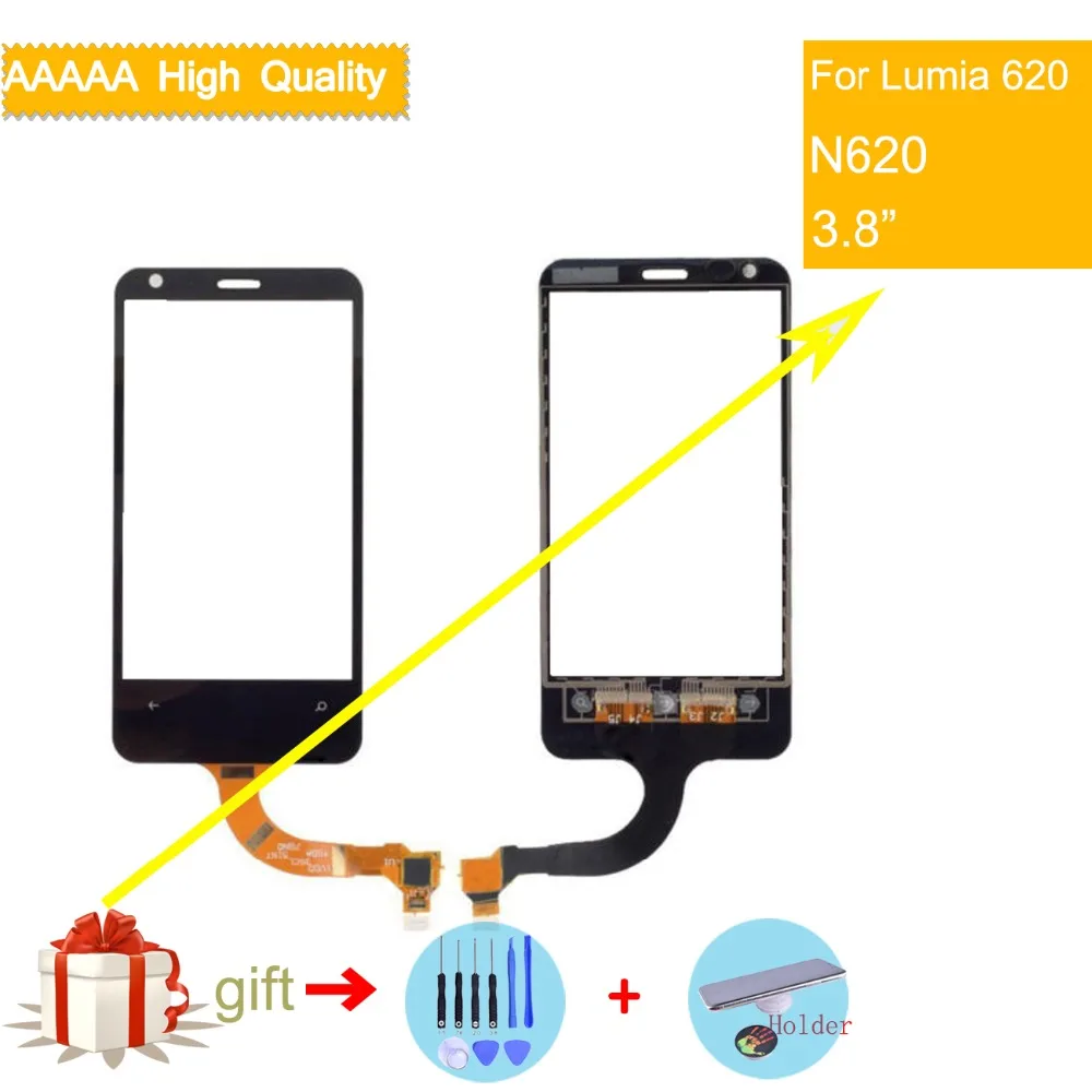 Для Nokia Lumia 620 N620 сенсорный экран Сенсорная панель сенсорная дигитайзер Переднее