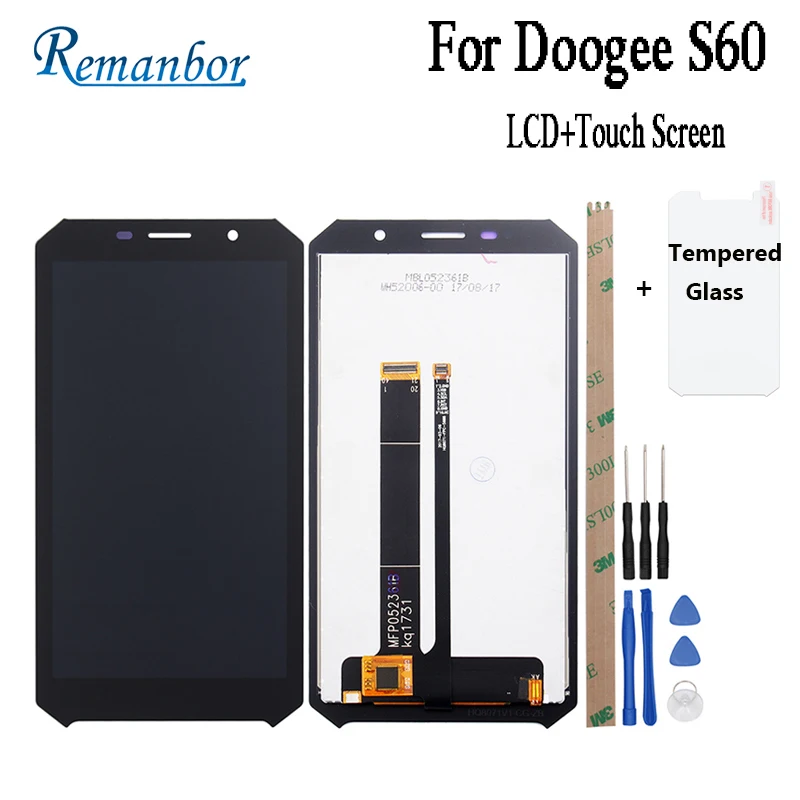 Remanбор Для doogee S60 Lite ЖК дисплей и сенсорный экран в сборе аксессуары для телефонов