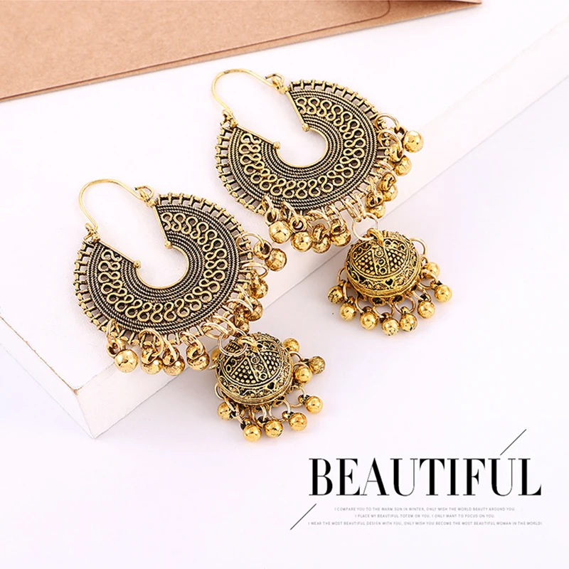Женские серьги-подвески Lidavi Party в стиле ретро этническом индийском Jhumka Jhumki серьги
