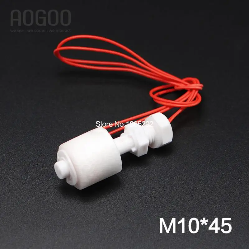 

10Pcs/lot M10*45mm 220V Water Level Liquid Sensor Mini Type Poly Propy Float Switch Light EP4510 2A1