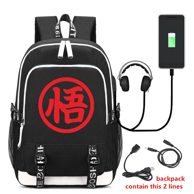 DENGPAO Dragon Ball сумка аниме USB ноутбук Водонепроницаемый рюкзак модная для книг