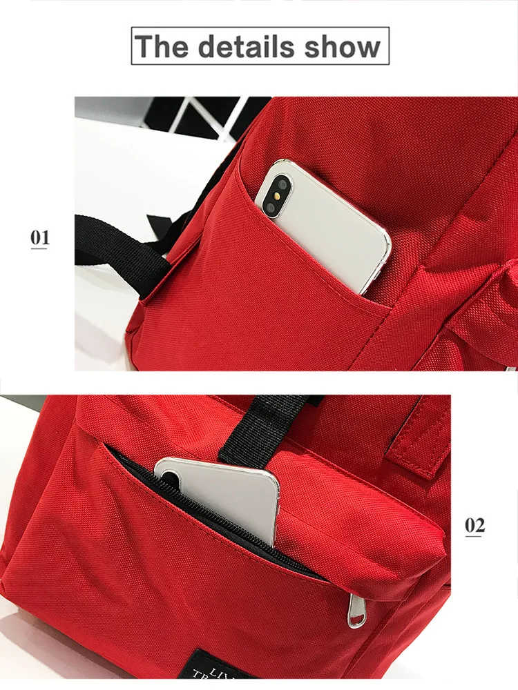 Женский рюкзак большой емкости Повседневный стиль водонепроницаемый школьная сумка