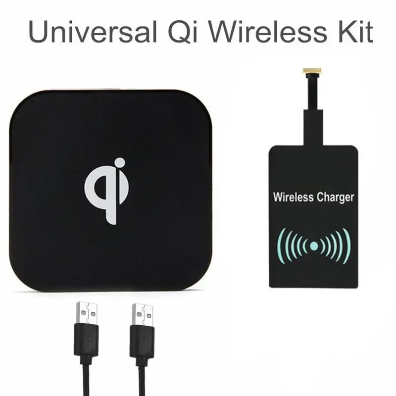Универсальный Qi беспроводной зарядный комплект зарядное устройство коврик +