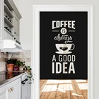 Nordic Кухня Ресторан Кофе по индивидуальному заказу черная дверная Шторы Норен Спальня дома декоративные Шторы s