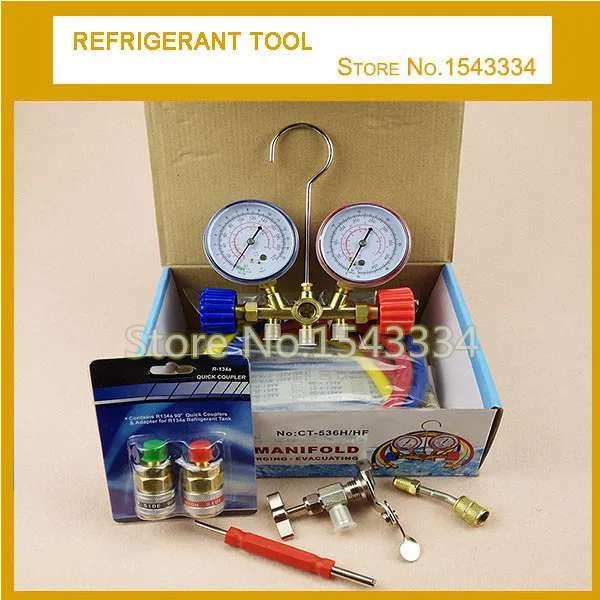 Бесплатная доставка хладагент инструмент CT 536H/HF R12/R22/R502 манометр набор|manifold gauge
